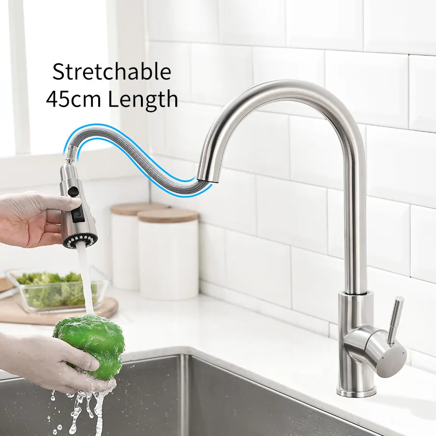 Smart Touch Kitchen Faucet with Sensor Technology