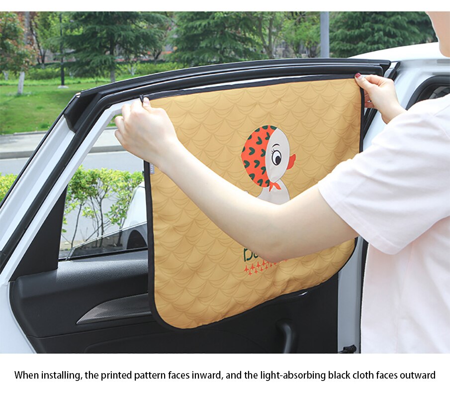 Cartoon Magnetic Car Window Sunshade: Kid-Friendly UV Protection