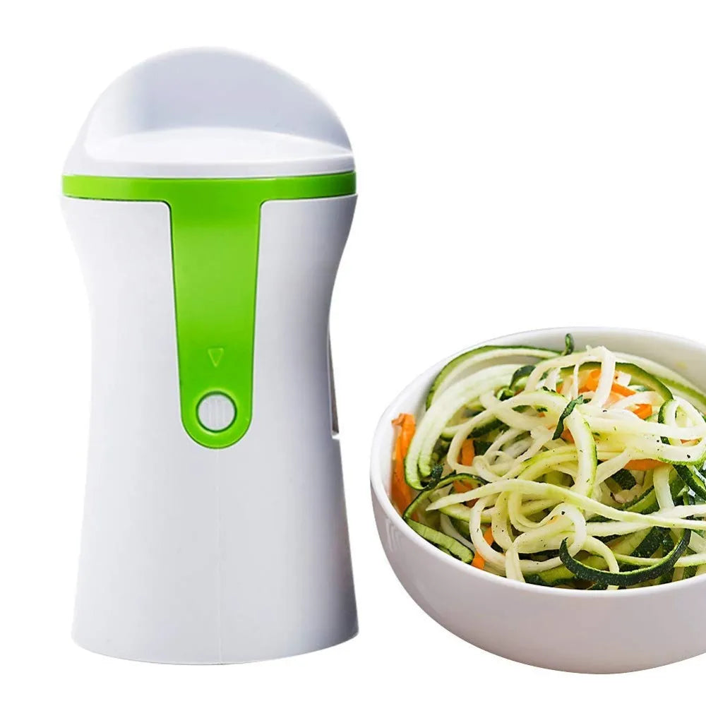 SpiralEase: Portable Stainless Steel Vegetable Spiralizer