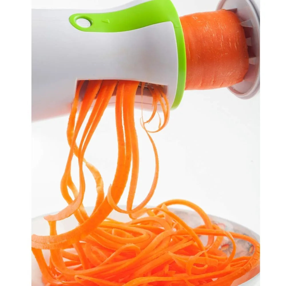SpiralEase: Portable Stainless Steel Vegetable Spiralizer