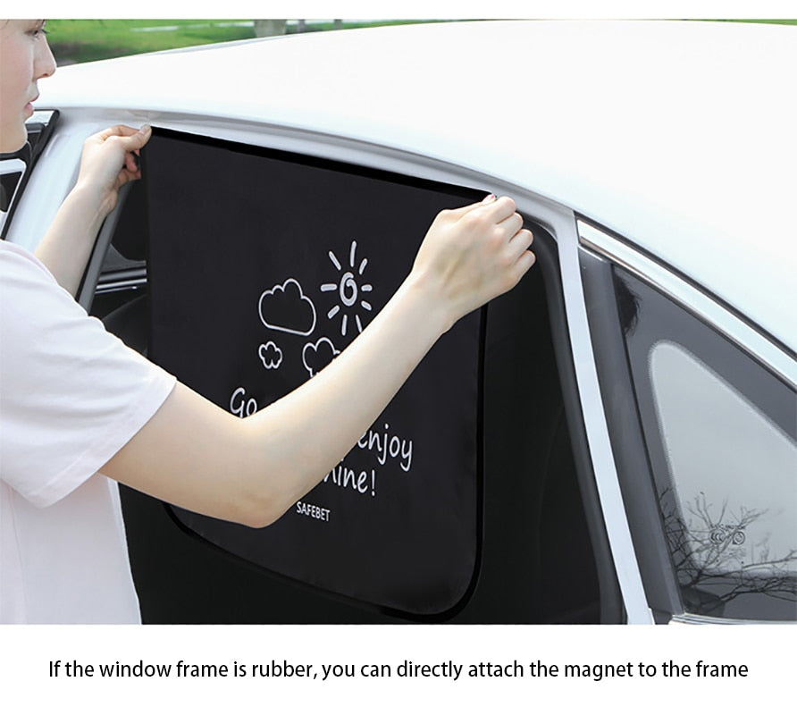 Cartoon Magnetic Car Window Sunshade: Kid-Friendly UV Protection