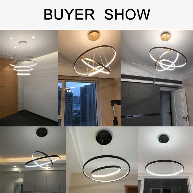 Sleek Ring LED Chandelier