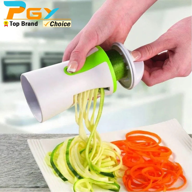 SpiralEase: Portable Stainless Steel Vegetable Spiralizer