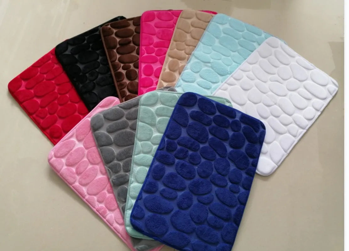 Embossed Memory Foam Bath Mat - Non-Slip