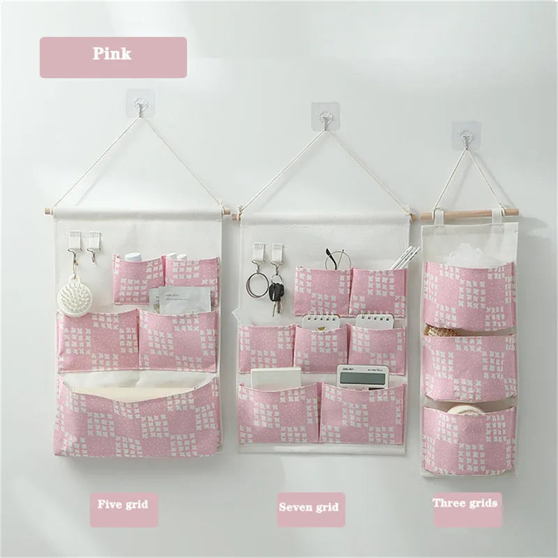 Multi-Pocket Cotton Wall Organizer