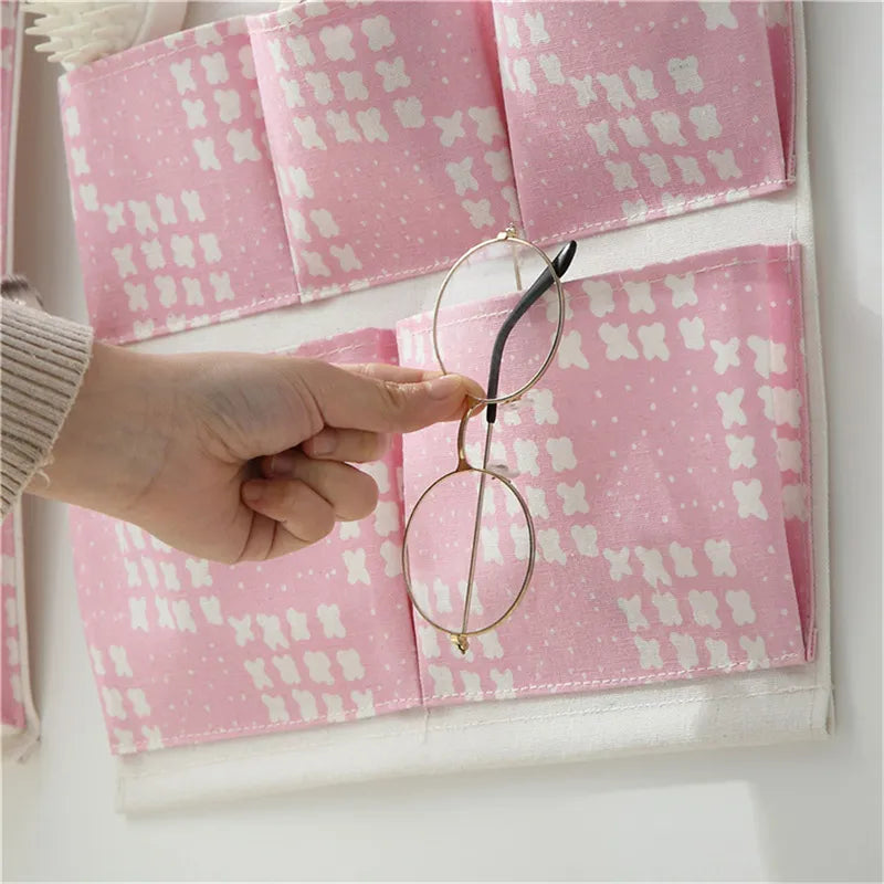 Multi-Pocket Cotton Wall Organizer