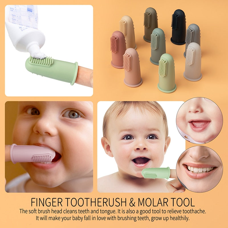 360° Soft Finger Baby Toothbrush Set