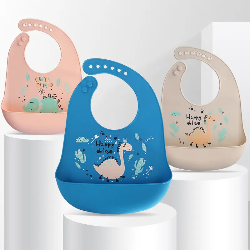 Easy-Clean Silicon Baby Bib with Food Catcher