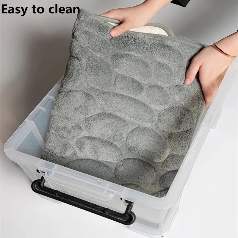 Embossed Memory Foam Bath Mat - Non-Slip