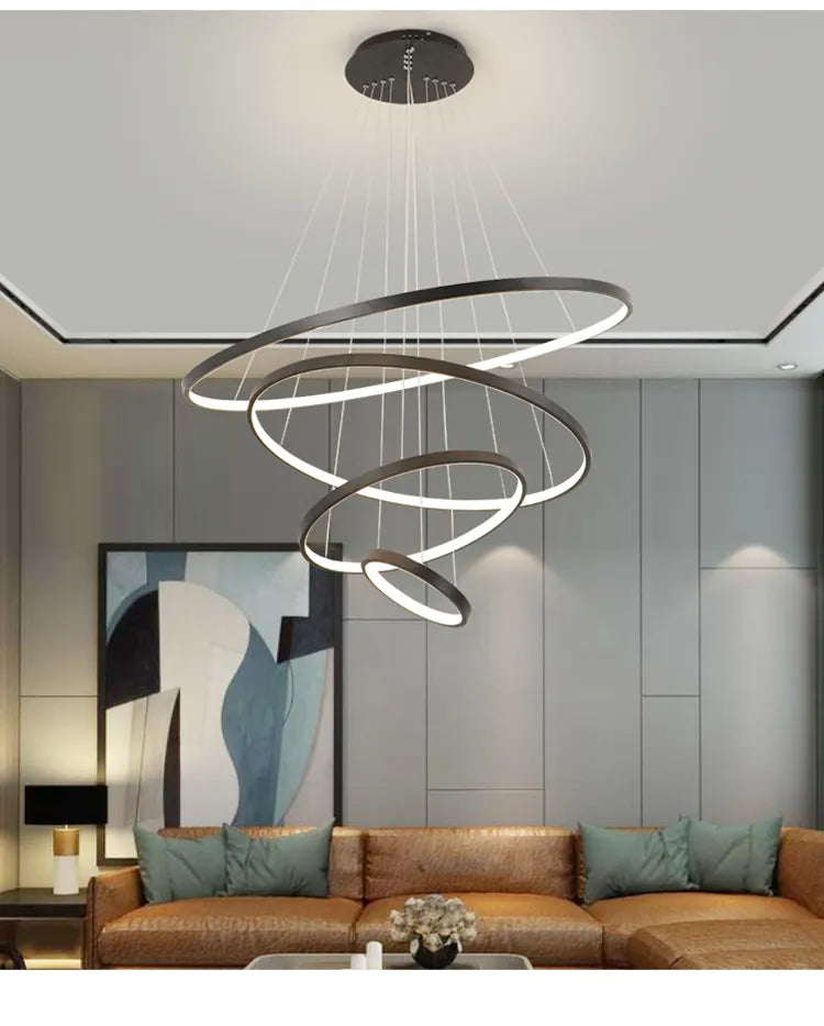 Sleek Ring LED Chandelier
